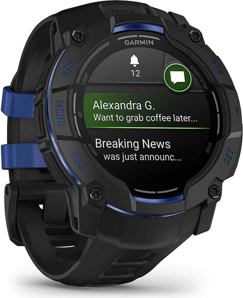 Garmin Instinct 3 50mm AMOLED Black Bolt Blue (753759357153) - EU Spec