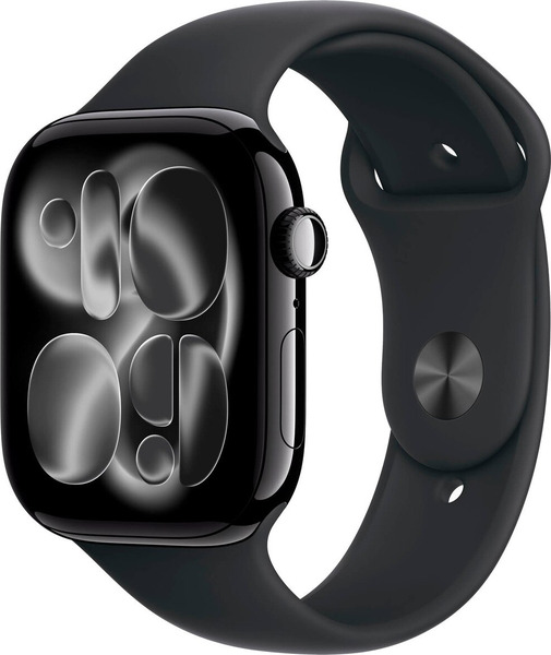 Apple MEUX4LW-A Watch Series 11 GPS 46mm Jet Black Aluminium Case with Black Sport Band - M/L (195950462708) - USA Spec