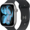 Apple MEV44LW-A Watch Series 11 GPS 46mm Space Grey Aluminium Case with Black Sport Band - M/L (195950463279) - USA Spec