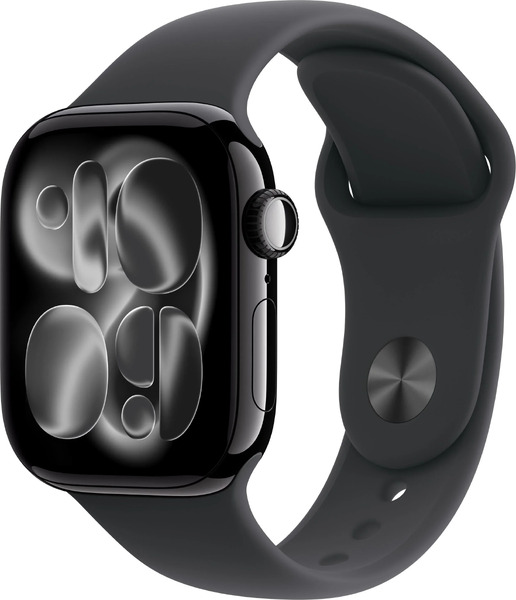 Apple MEQT4LW-A Watch Series 11 GPS 42mm Jet Black Aluminium Case with Black Sport Band - S/M (Damaged box) (195950466713) - USA Spec