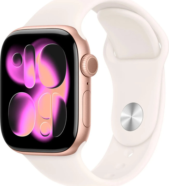 Apple MEV64LW-A Watch Series 11 GPS 46mm PinkGold Aluminium Case with Light Blush SportBand S/M (Damaged box) (195950463651) - USA Spec